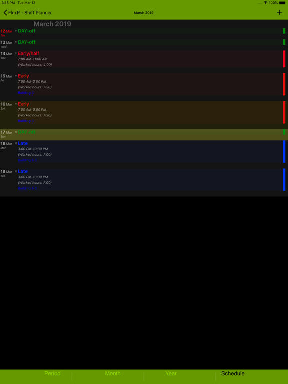 FlexR (Shift planner) iPad screenshot 9 - Business app