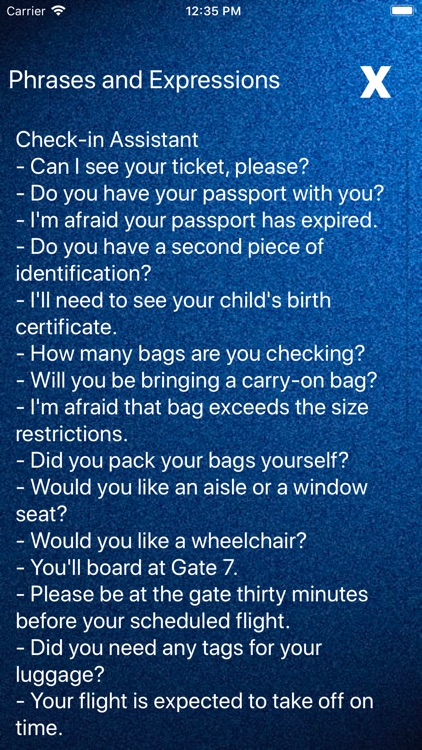 English Vocabulary : Airline