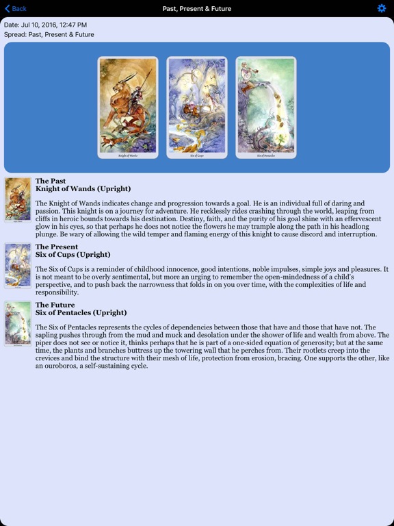 Shadowscapes Tarot iPad screenshot 4 - Entertainment app