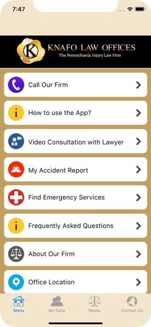 Knafo Law Injury Help App(圖1)-速報App
