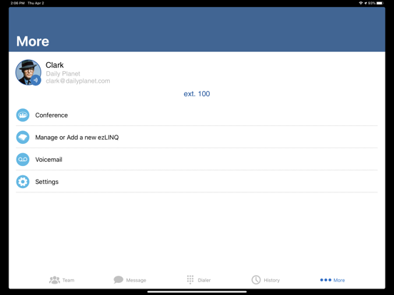 netTALK PBX iPad screenshot 4 - Utilities app