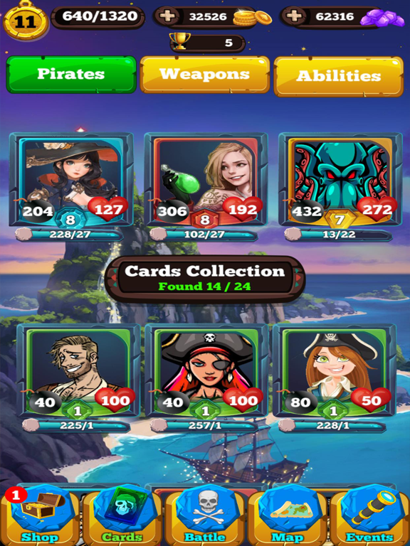 Screenshot #4 pour Pirate Cards - Treasure Battle