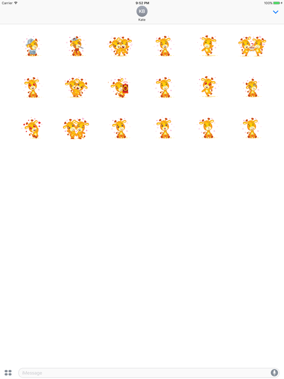 Screenshot #5 pour Sticker Me Happy Tiny Giraffe