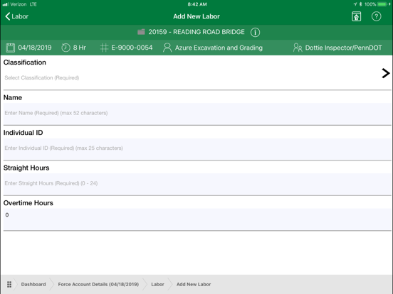 PennDOT - MCFA iPad screenshot