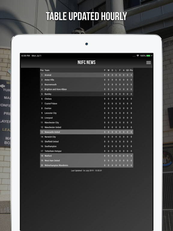 NUFC News App iPad screenshot 4 - Sports app
