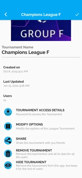 Game screenshot My Tournaments apk