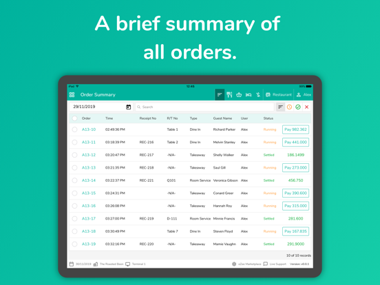 Restaurant POS App by eZee iPad screenshot 7 - Business app