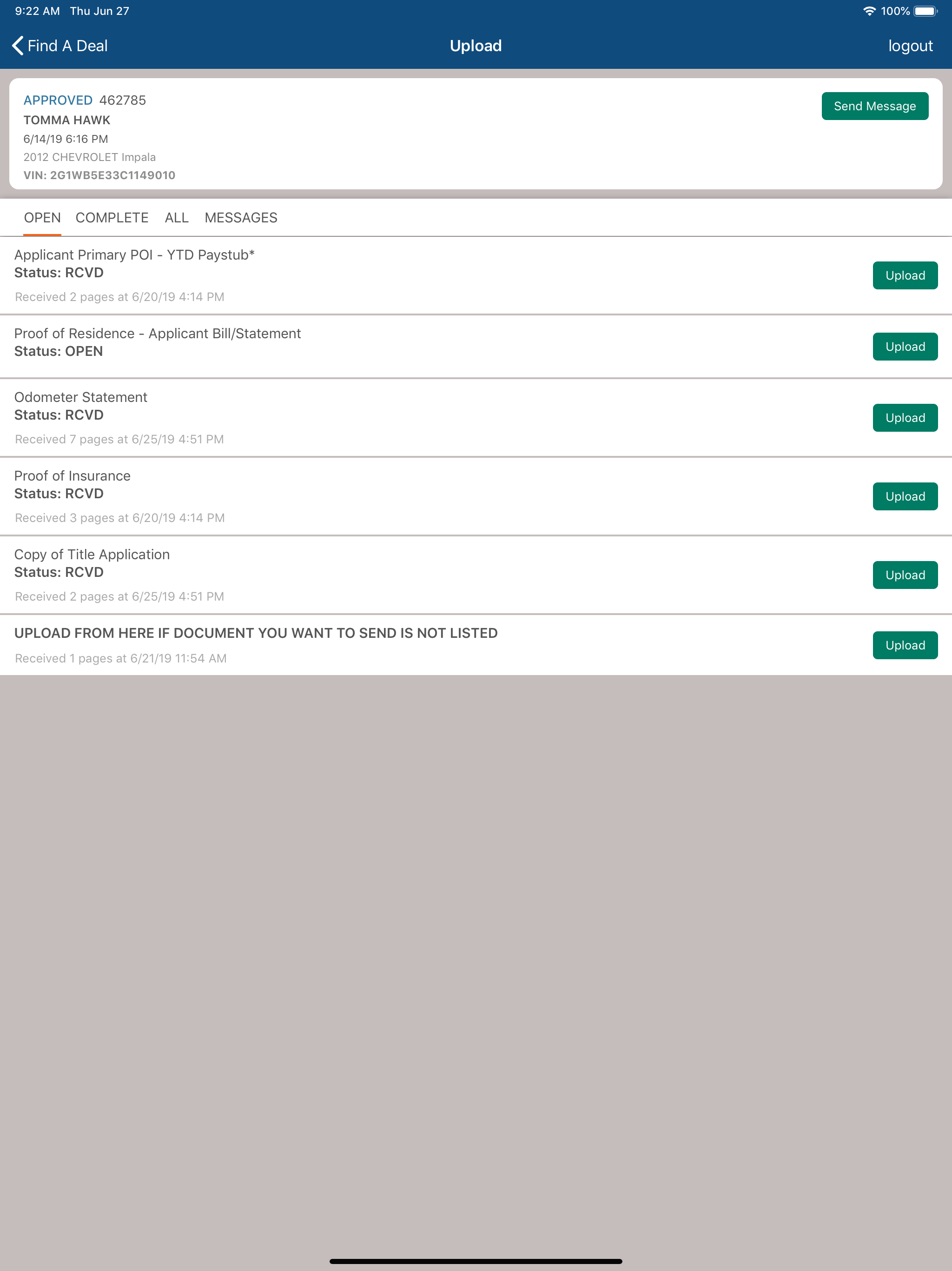 Carvant Dealer Stip App