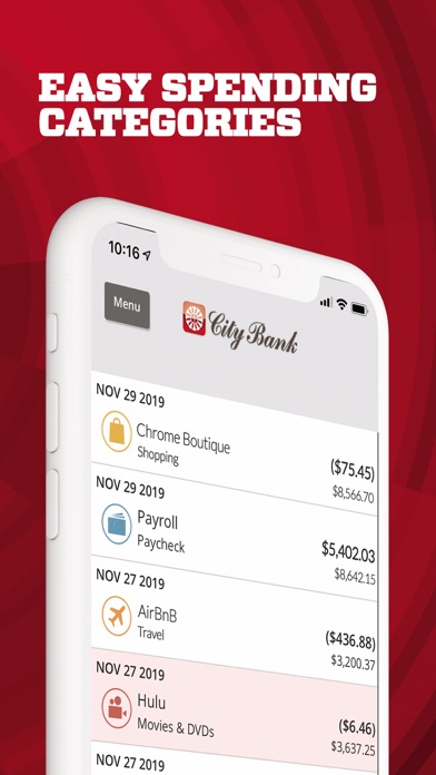 City Bank Personal Screenshot
