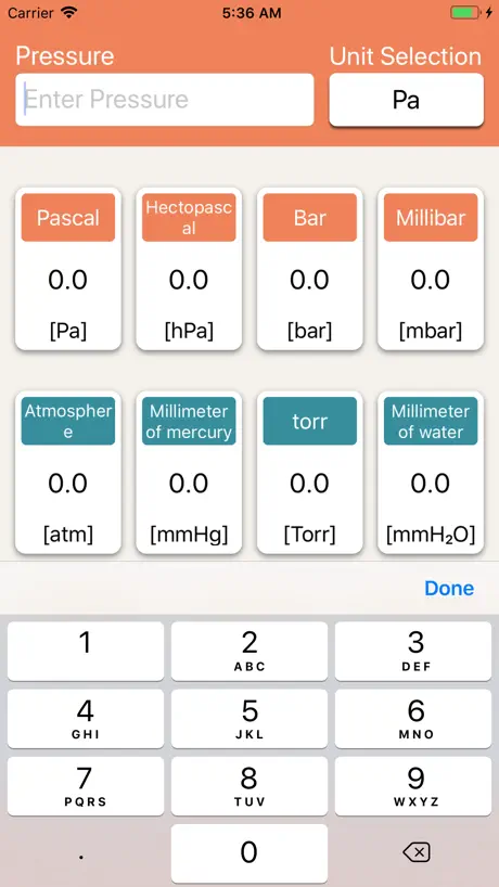 Pressure Units Converter