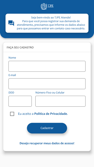 TJPE Atende iPhone screenshot 2 - Productivity app