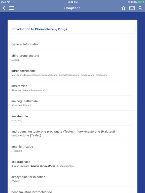 Oncology Nursing Drug Guide iPad screenshot 5 - Medical app