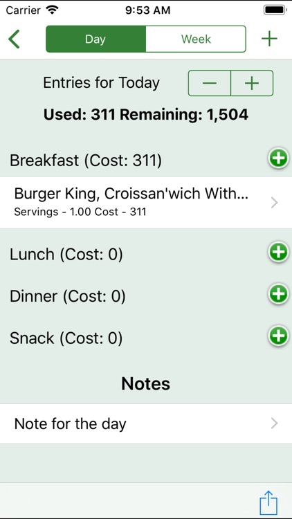 Daily Tracker for Weight Loss
