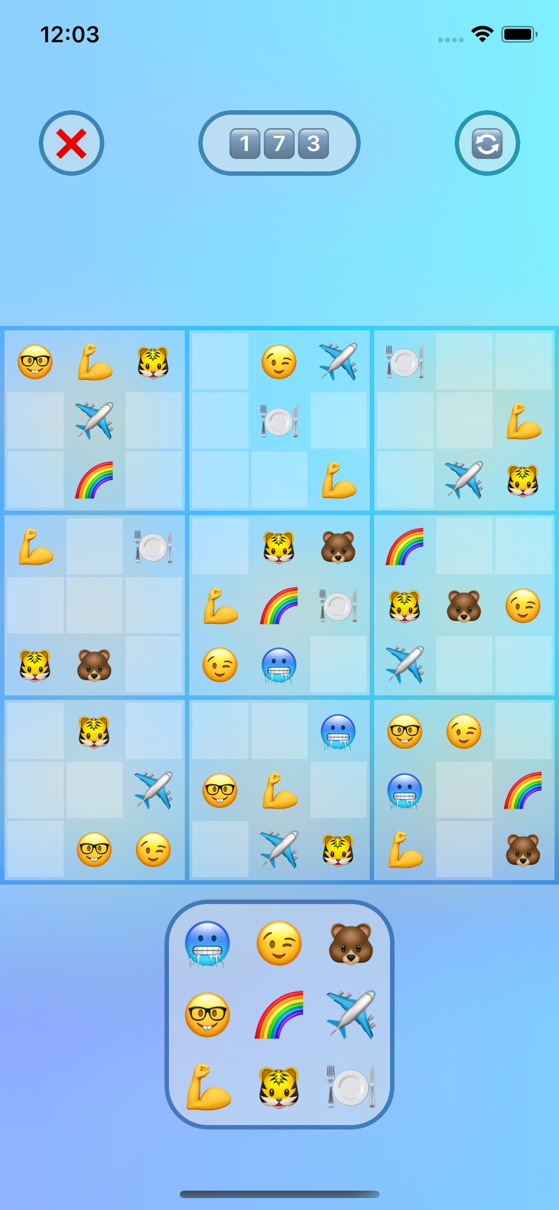 Screenshot do app Emoji Sudoku