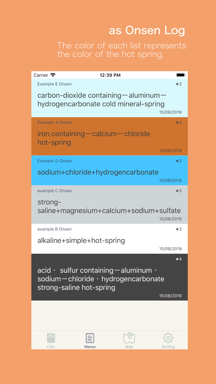 OnsenCalc - Tips and Memo
