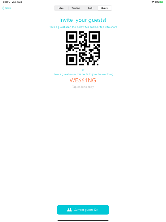 Marri - Wedding Organiser iPad screenshot