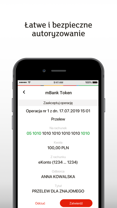 mBank Token Screenshot