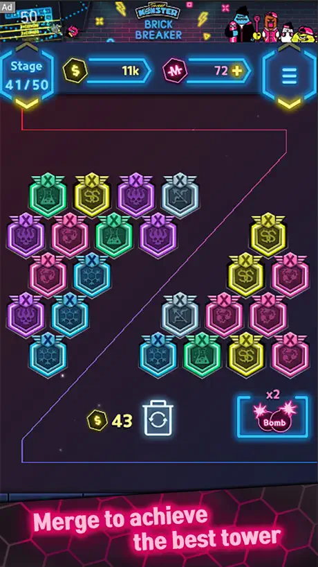 Neon Merge Defense
