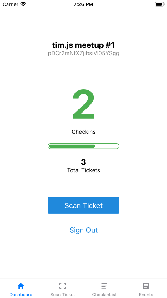 #5. ti.to registration (iOS) Podle: Espresoh Tech, LLC