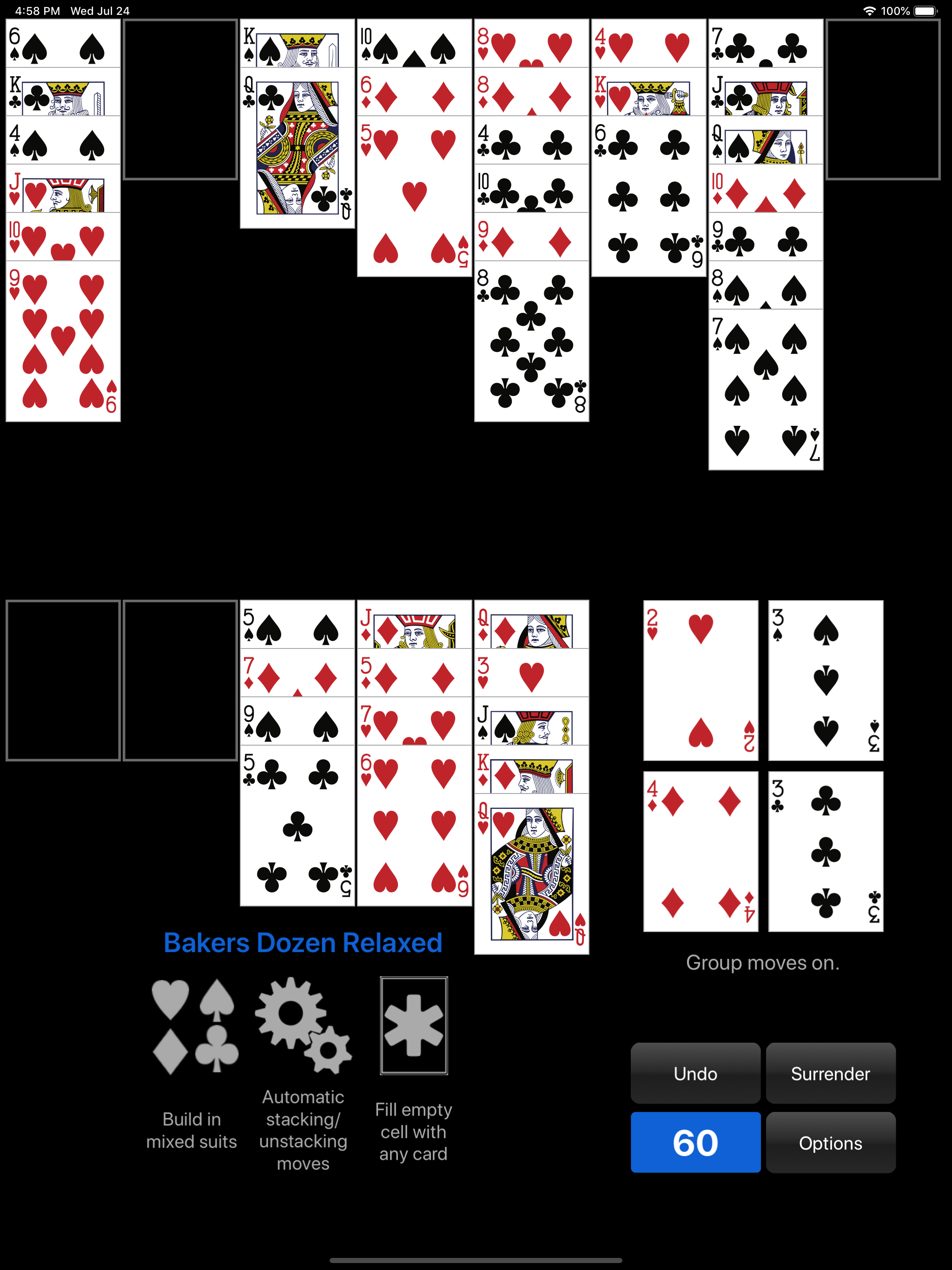 Baker's Dozen Solitaire