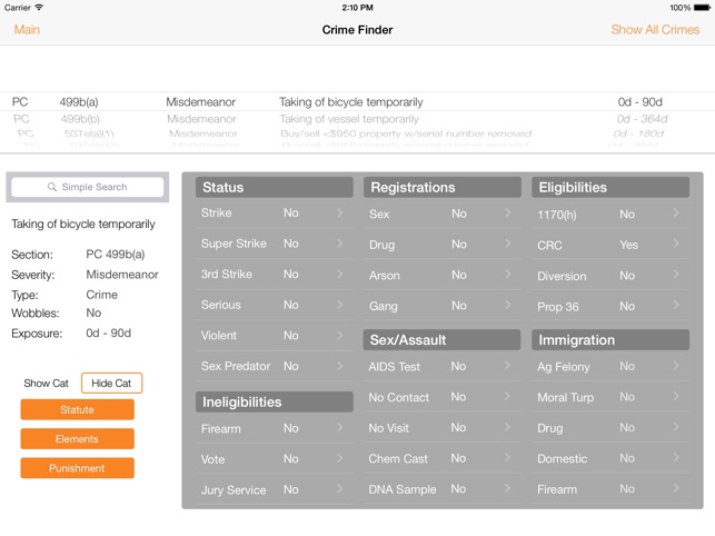 California Crime Finder - iPad(圖5)-速報App