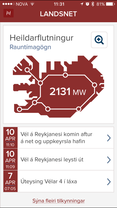 Landsnet Screenshot