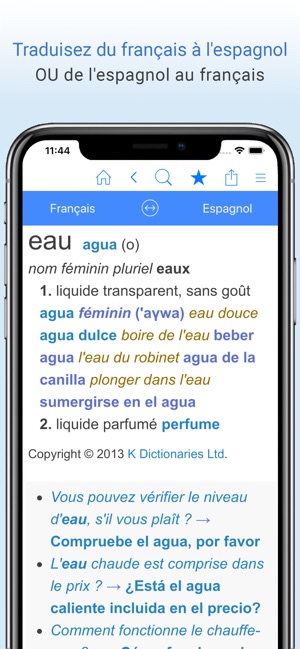 Dictionnaire Français–Espagnol on the App Store