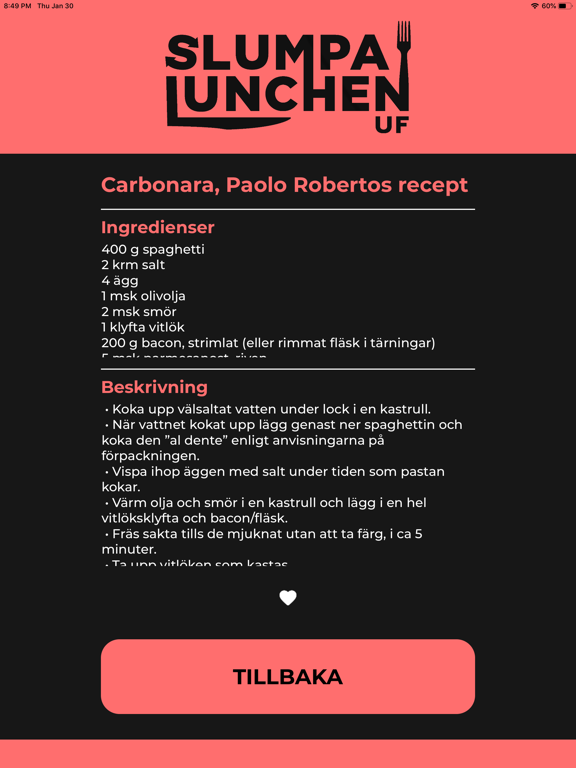 Screenshot #5 pour Slumpa Lunchen