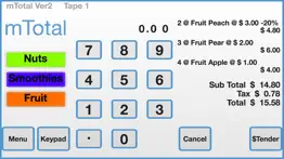 mtotal pos | cash register iphone screenshot 2