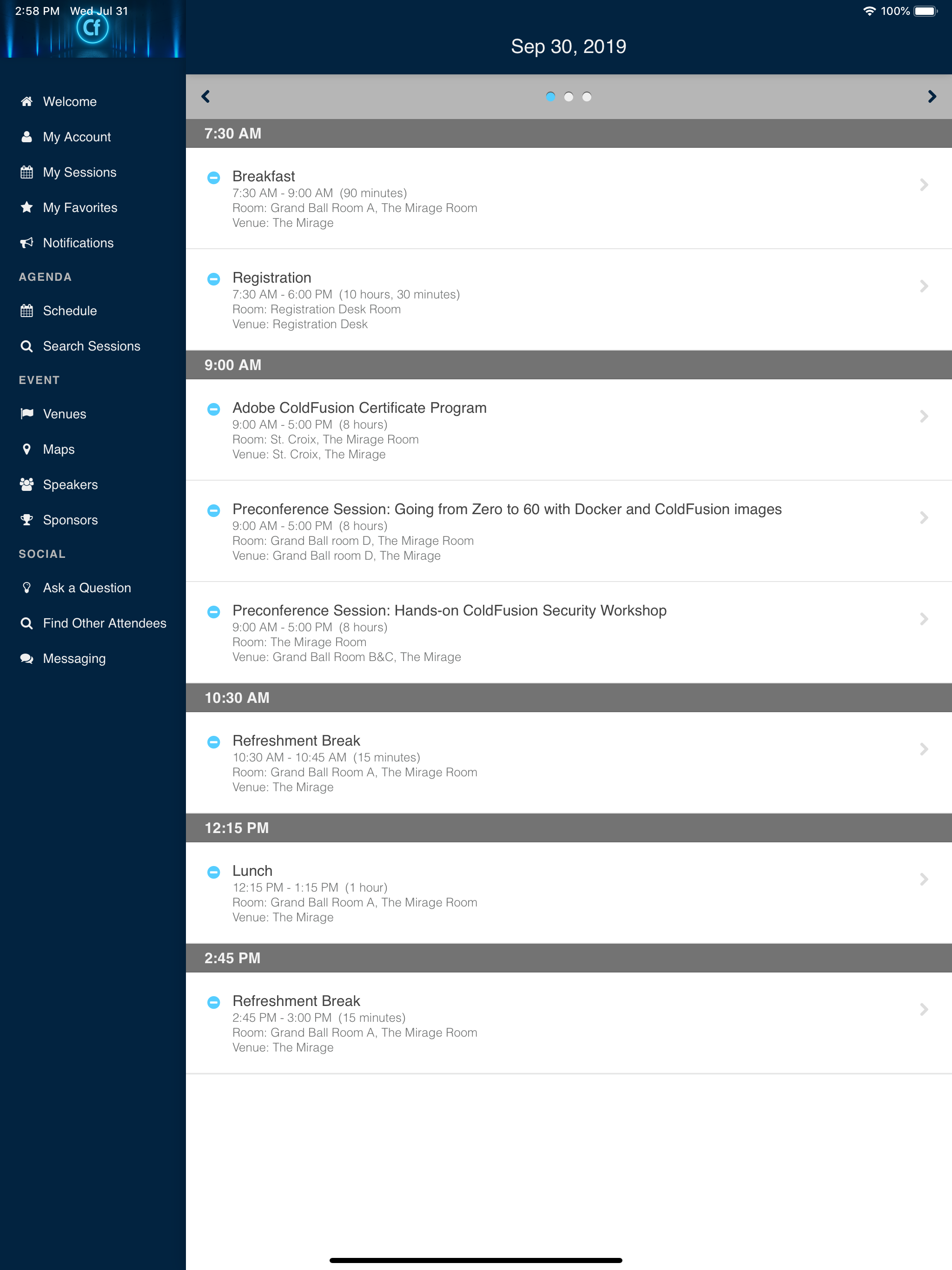 Adobe ColdFusion Summit 2019 screenshot 7