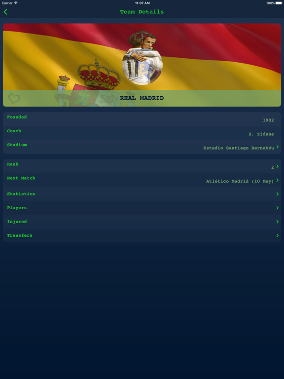 Live Results for Spanish Liga iPad screenshot 5 - Sports app