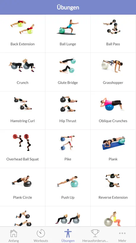 Gymnastikball Übungen