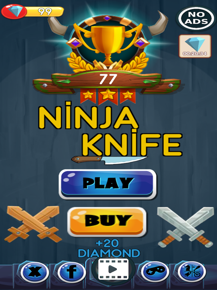 Ninja Knife Hit Game
