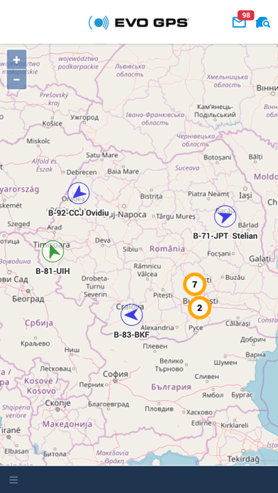 mEVO GPS Screenshot