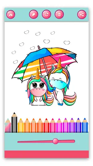Unicorns – pony coloring book screenshot 2