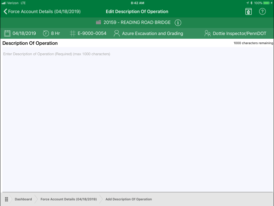 PennDOT - MCFA iPad screenshot