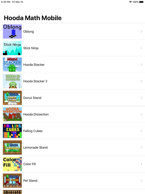 Hooda Math Mobile iPad screenshot 1 - Education app