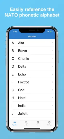 Game screenshot NATO Phonetic Alphabet ICAO mod apk