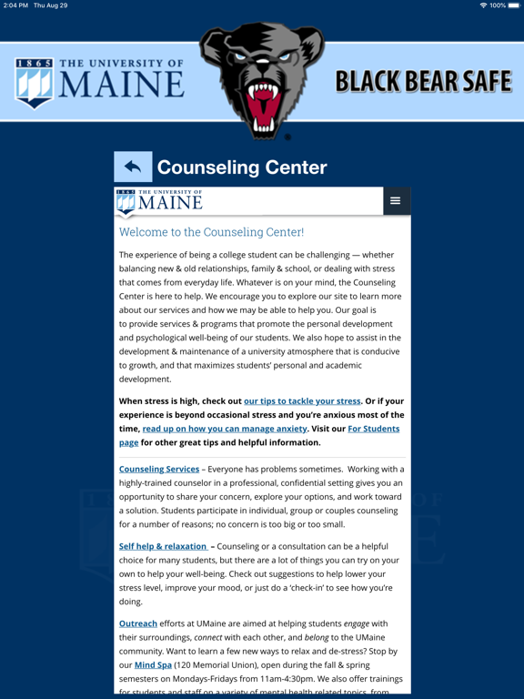 Black Bear Safe iPad screenshot 8 - Education app