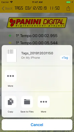 Capture d'écran de IDigitalTags sur iPhone 4