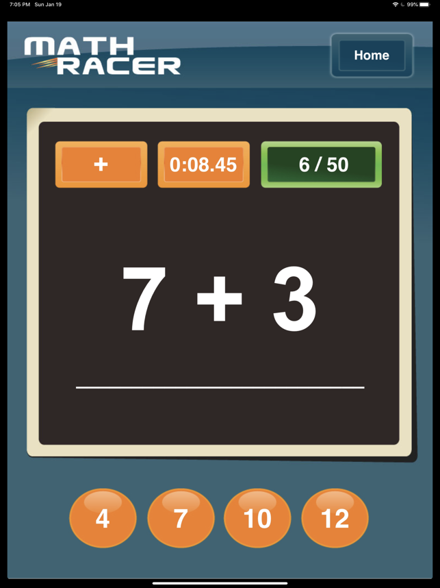 ‎Math Racer Deluxe Screenshot