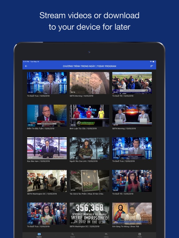 SBTN go iPad screenshot 4 - Entertainment app