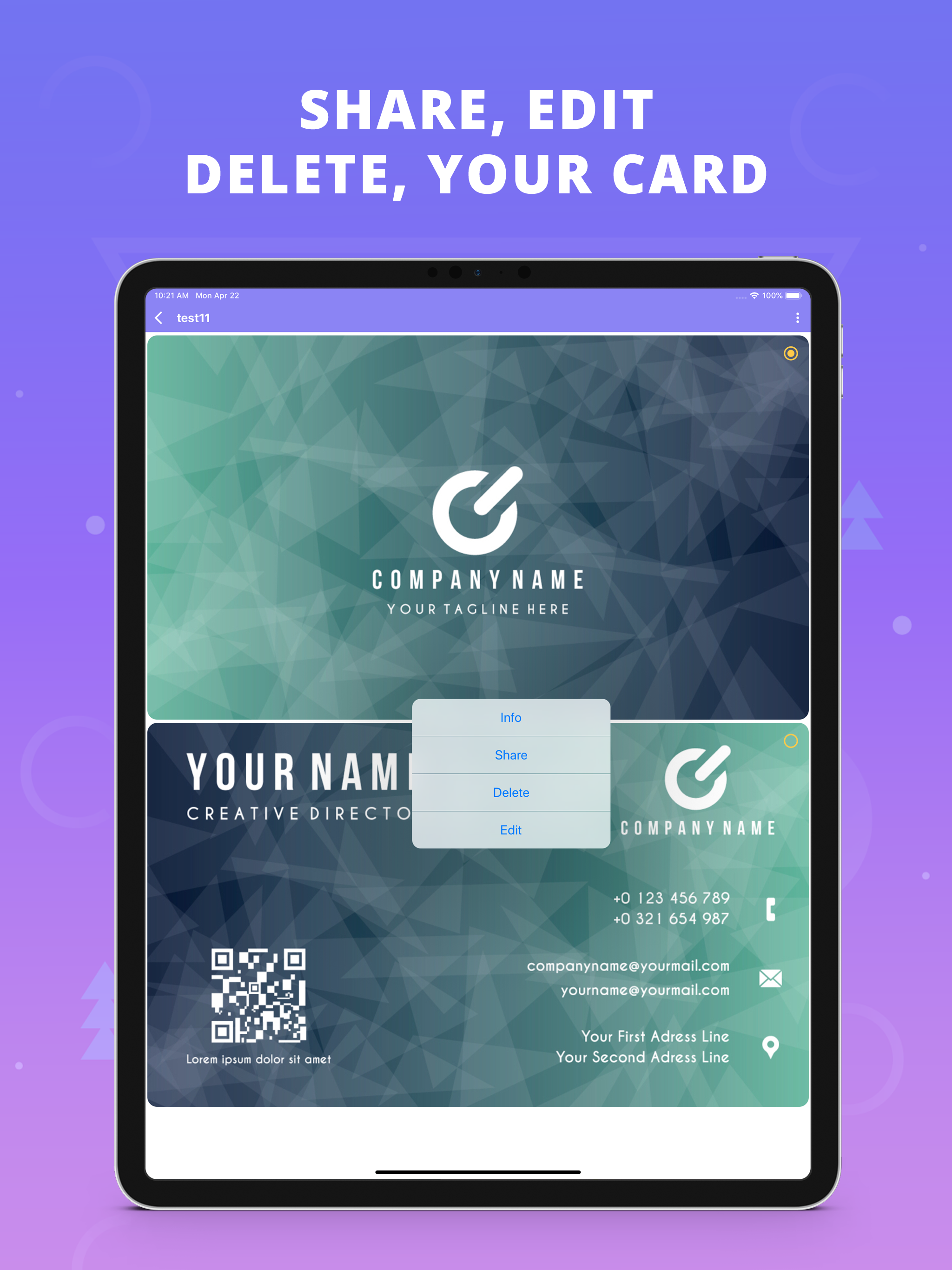 Visiting Card Holder screenshot 8