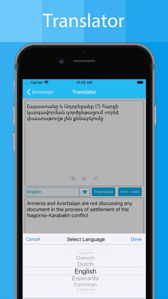 #3. Armenian Keyboard - Translator (iOS) Podle: Piyush Parsaniya