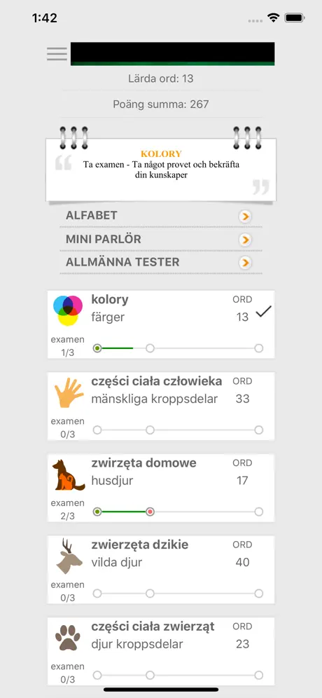 Lär dig polska ord med ST