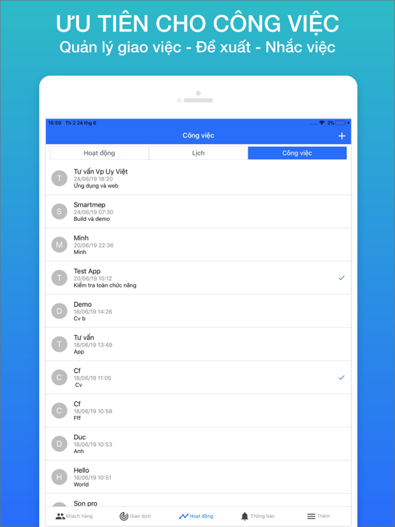 CRM: Contacts & Deals iPad screenshot