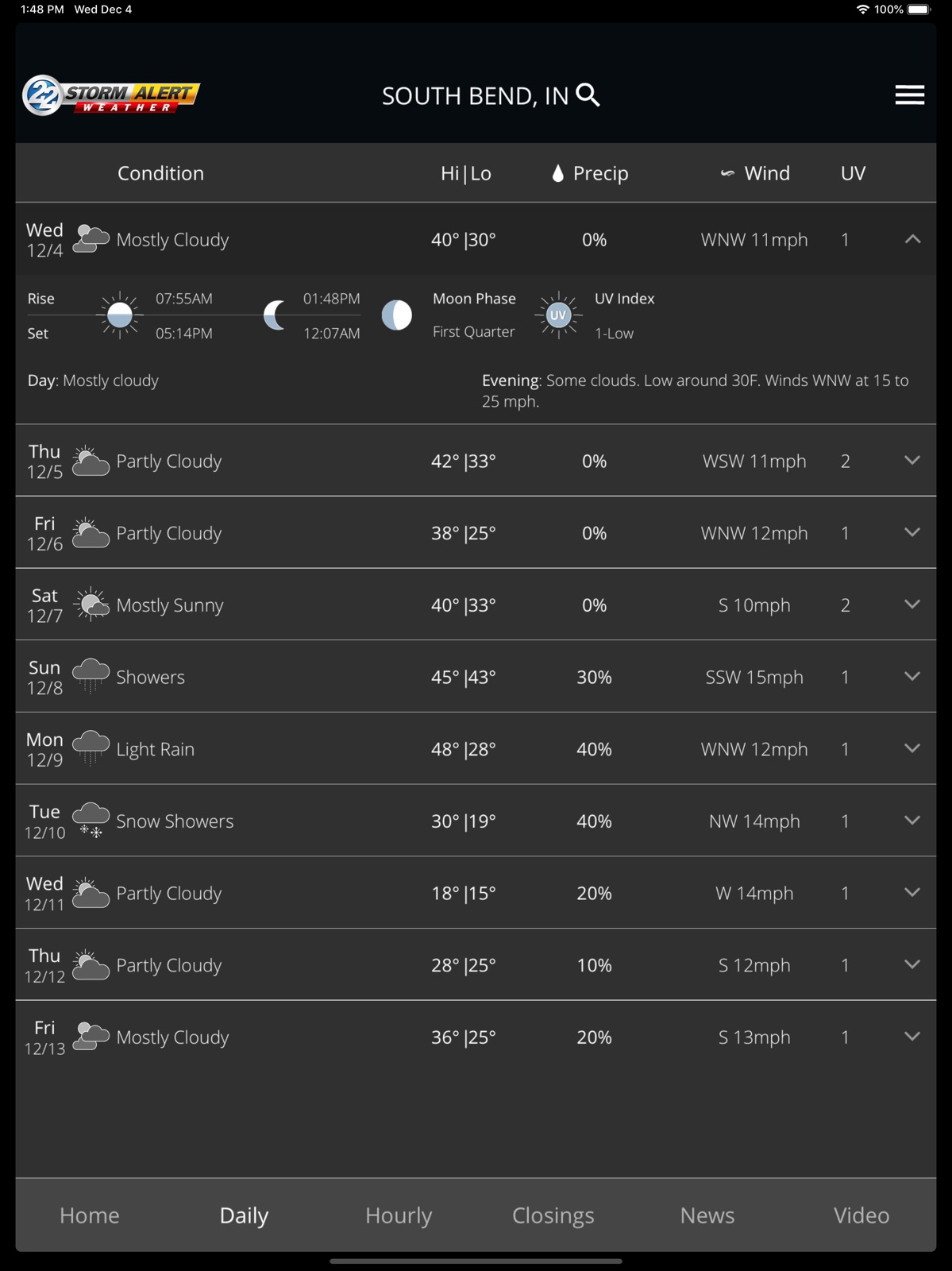 WSBTweather ipad screenshot 2