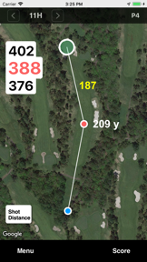 UGolf gps rangefinder screenshot