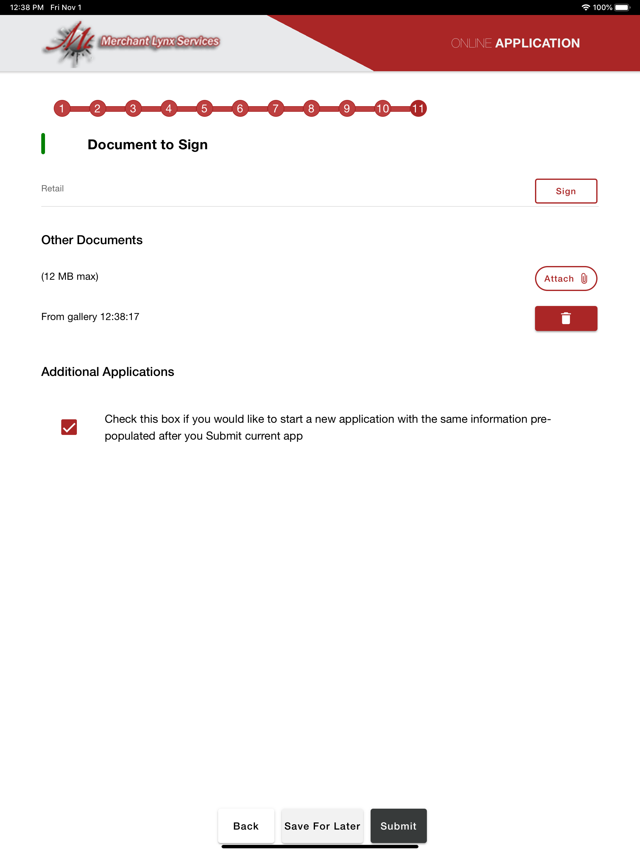 Merchant Lynx eApplication