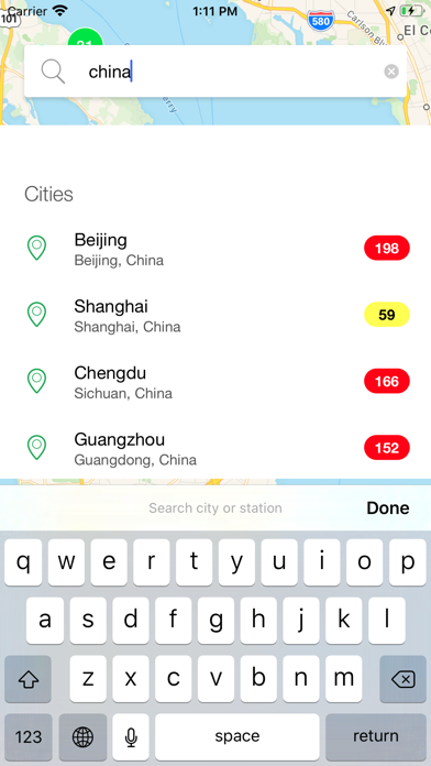 AirChecker, Air quality app Screenshot